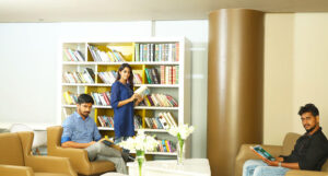 External large open space with extensive landscaping